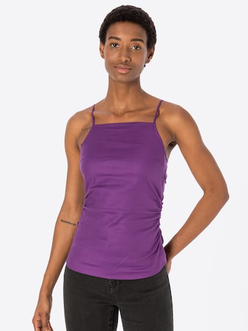 Oval Square Top in Purple: front