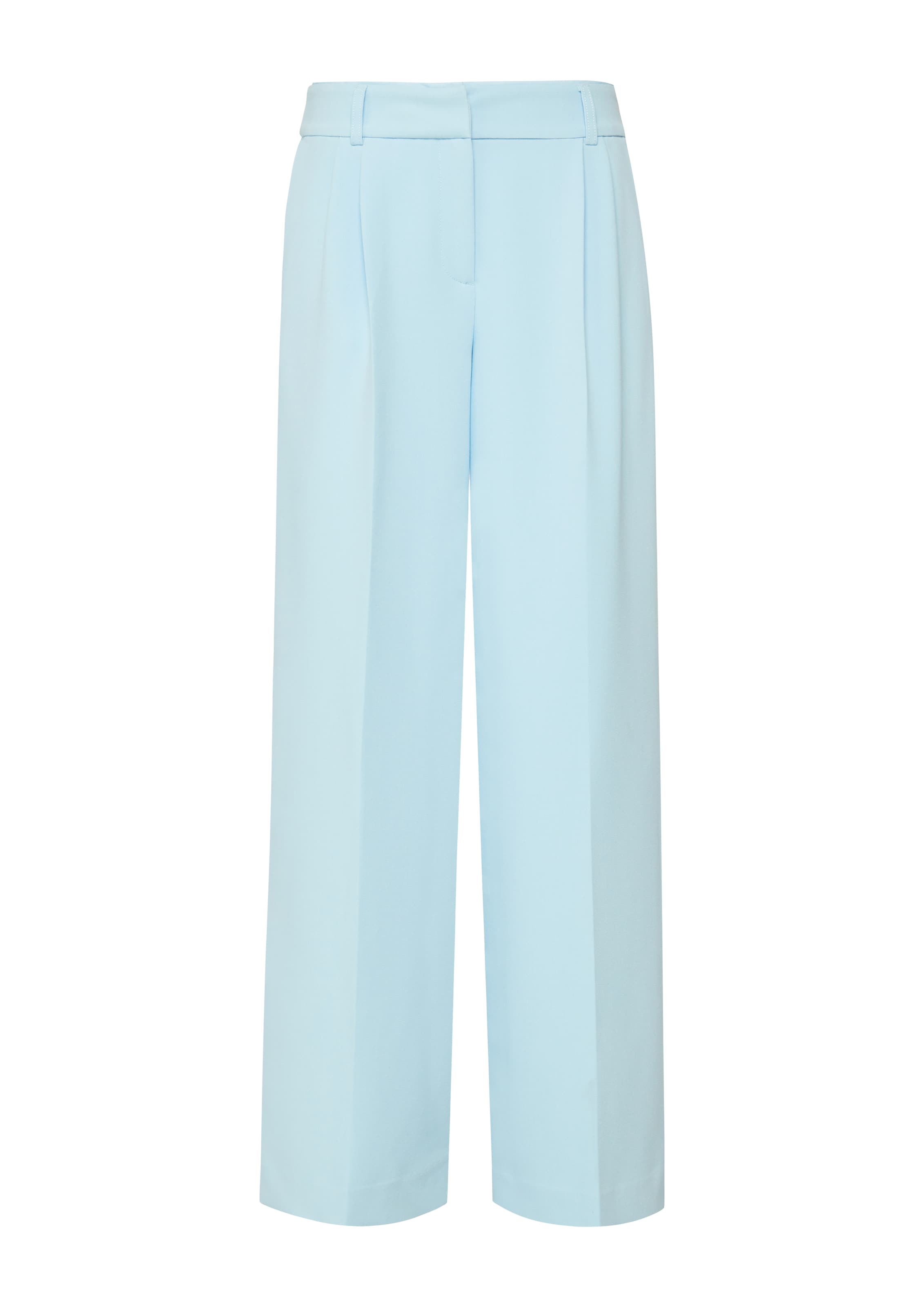 comma casual identity Wide leg Bandplooibroek in Blauw: voorkant
