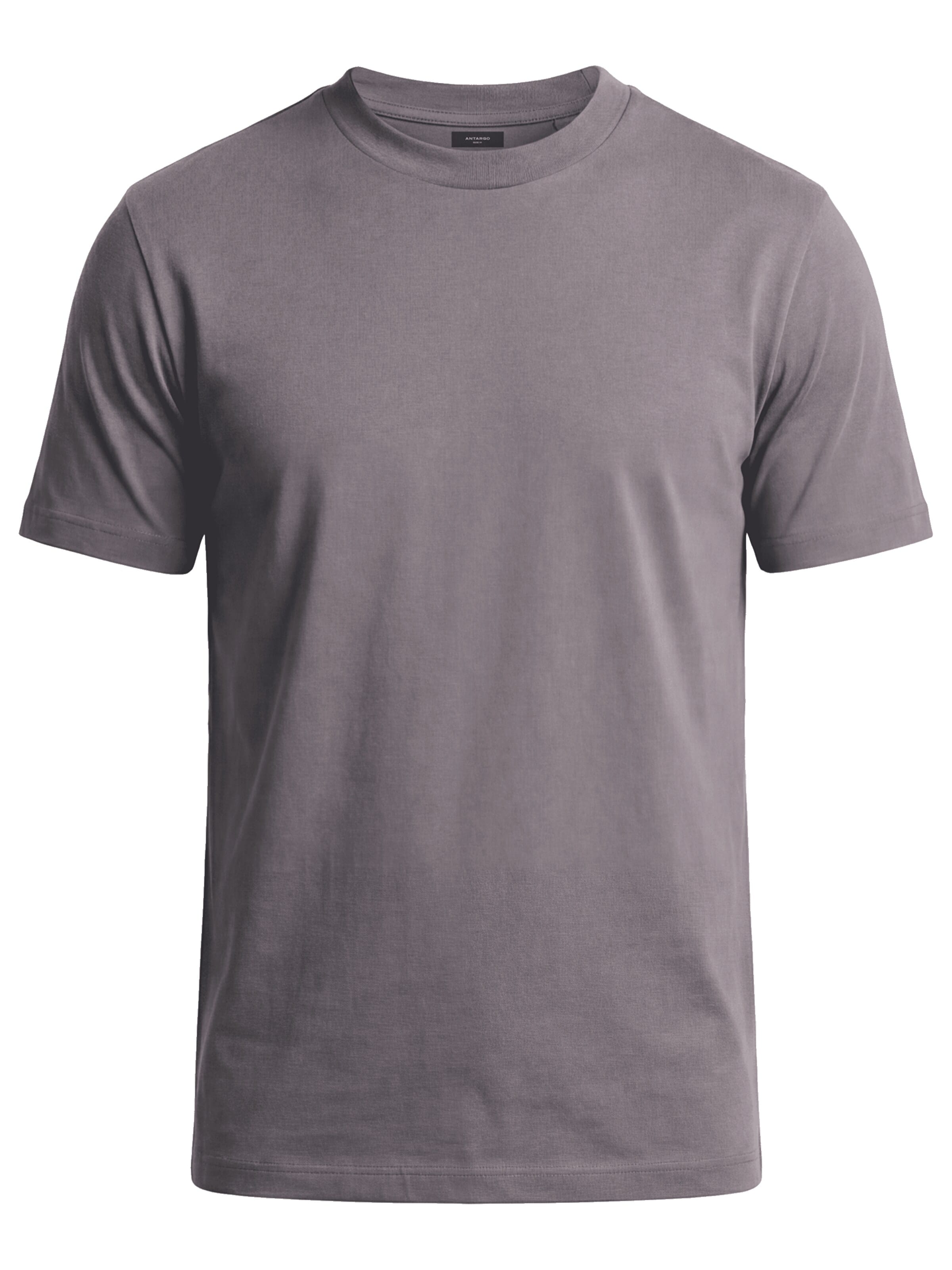 Antargo Shirt 'High Neck' in Grey: front