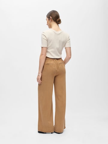 OBJECT Wide Leg Jeans i brun