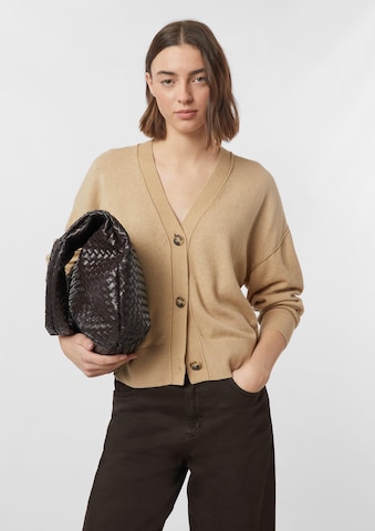 COMMA Gebreid vest in Beige: voorkant