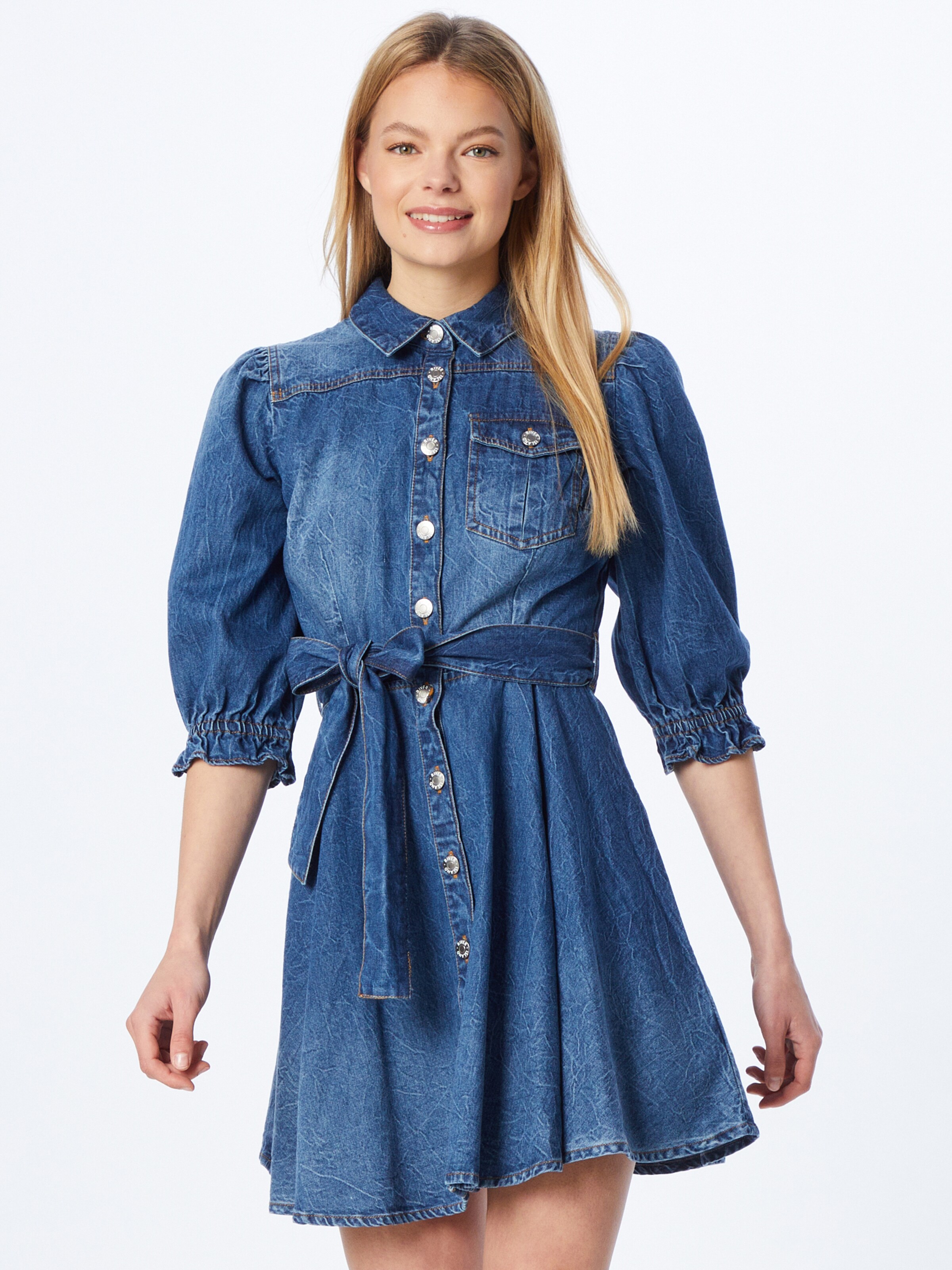 Frauen Große Größen River Island Kleid 'POPPER' in Blau - PC47635 Frauen Große Größen River Island Kleid 'POPPER' in Blau - PC47635