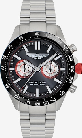 Aston Martin Analoguhr 'SPT' in Silber: Vorderseite