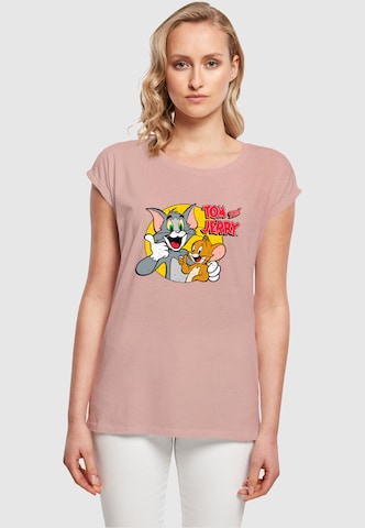 T-shirt 'Tom And Jerry - Thumbs up' ABSOLUTE CULT en rose : devant