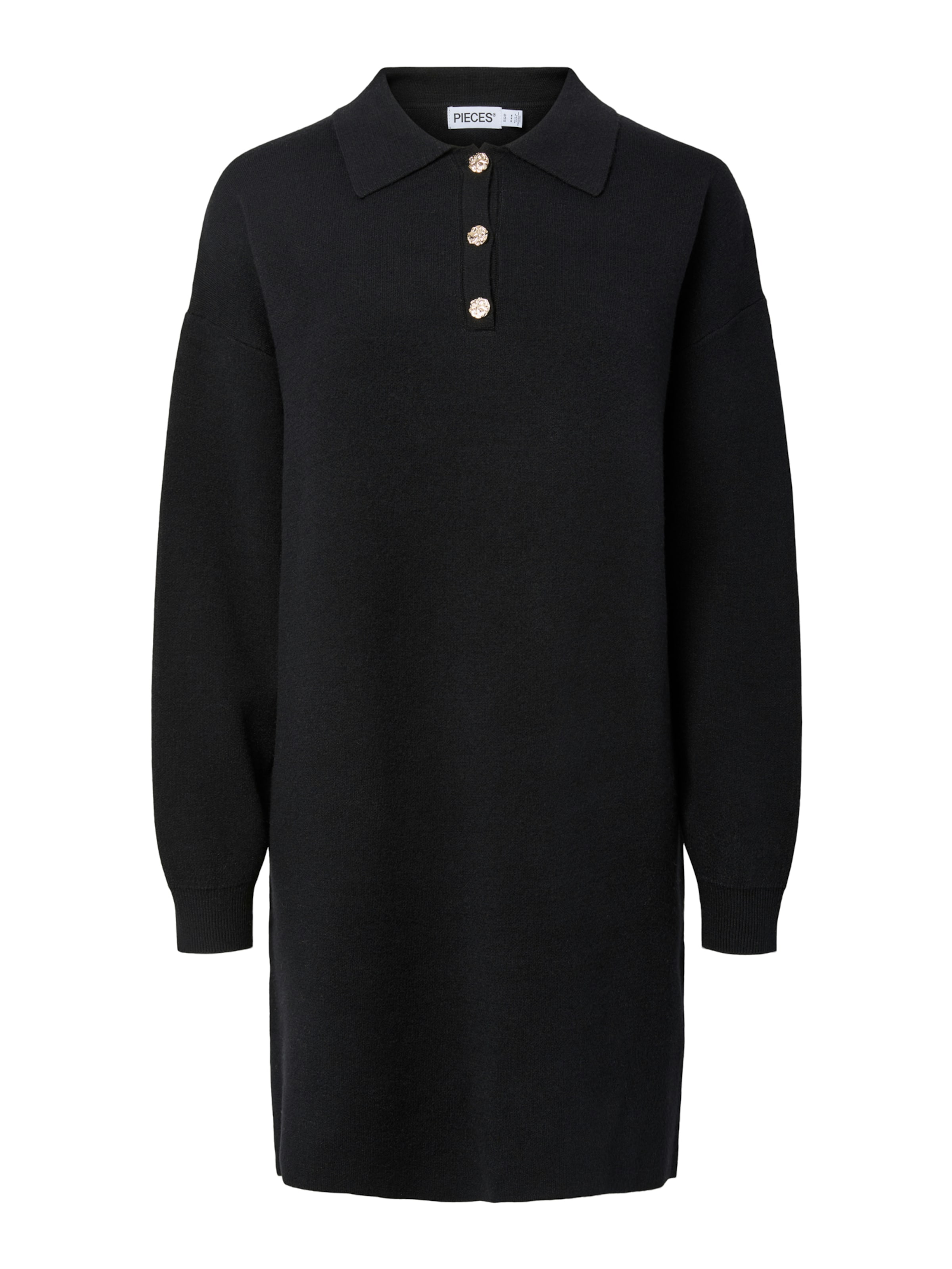 PIECES Pletené šaty 'PCJASSY' - Čierna: predná strana