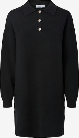 PIECES Плетена рокля 'PCJASSY' в черно: отпред