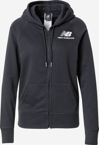 Veste de survêtement new balance en noir : devant