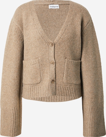 millane Gebreid vest in Bruin: voorkant