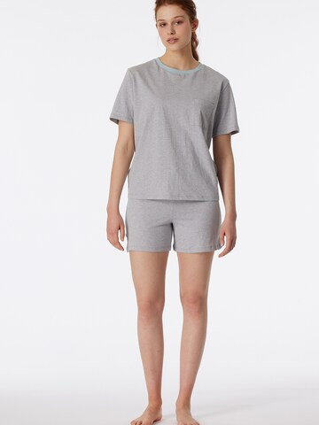 SCHIESSER Short Pajama Set 'Casual Nightwear' in Grey: front