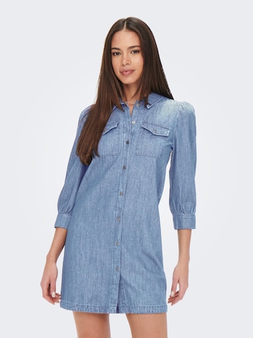 Robe-chemise 'Felica' ONLY en bleu : devant