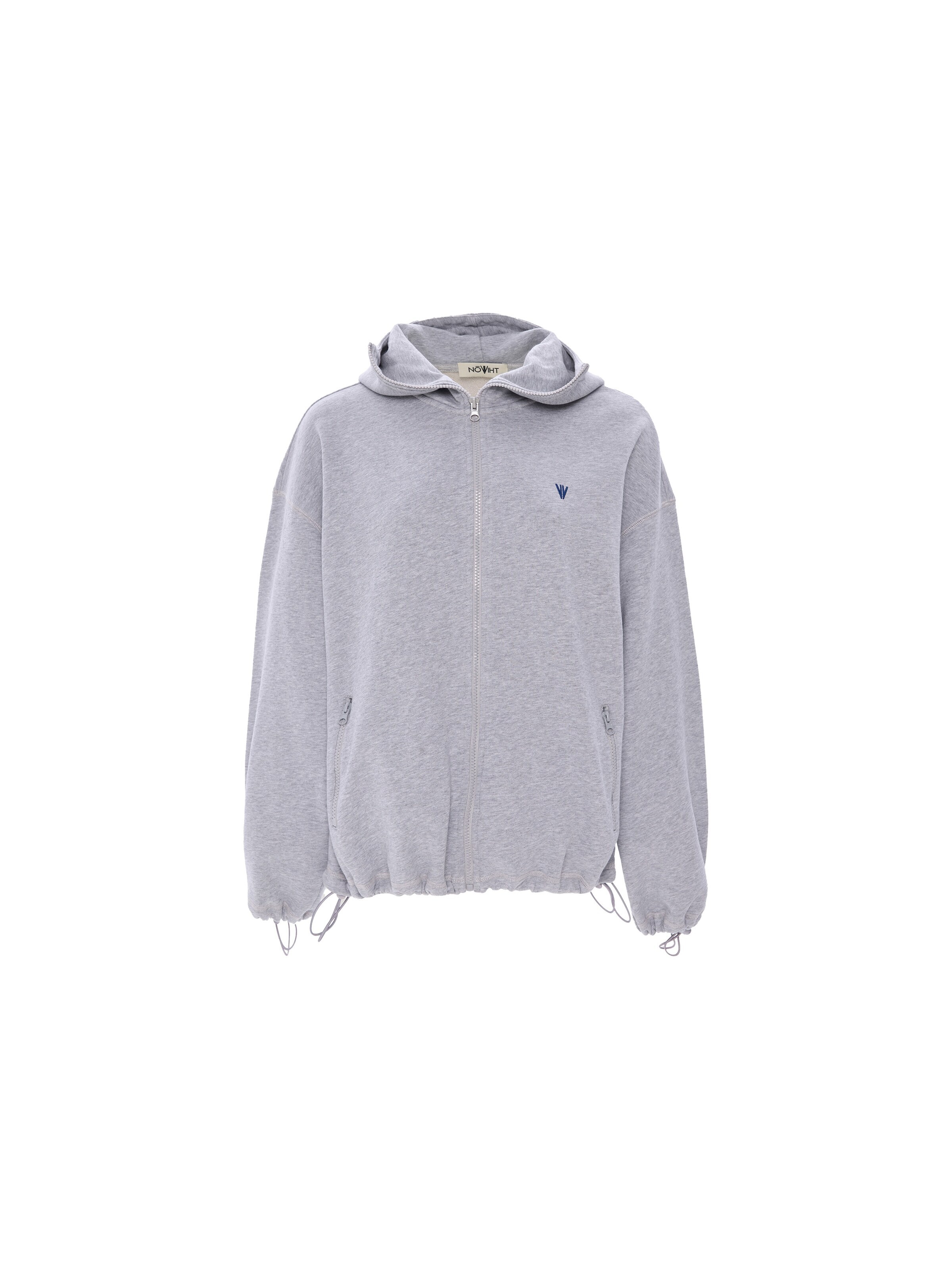 NOWIHT Sweatjacke 'Sabine'‌ in Grau: Vorderseite