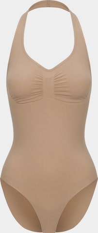Body modelant 'Neckholder Bodysuit mit Slip' cfab (formerly creamy fabrics) en beige : devant