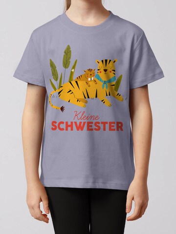 watabout.kids T-Shirt 'Tiger Kleine Schwester' in Lila