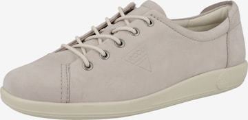 Chaussure de sport à lacets 'Soft 2.0' ECCO en beige : devant