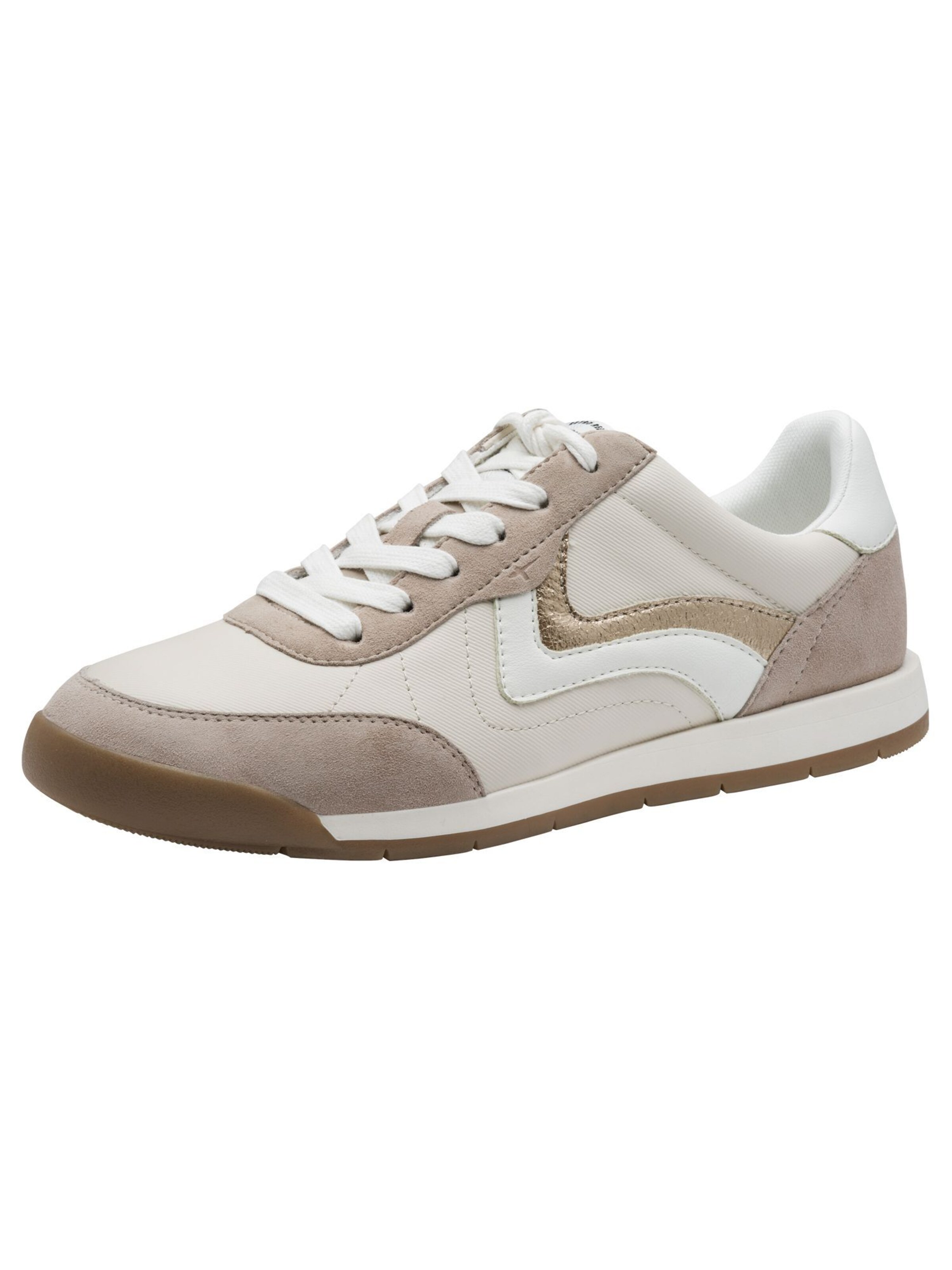 Baskets basses Tamaris en beige : devant
