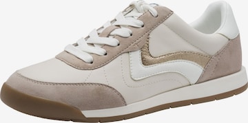 Baskets basses Tamaris en beige : devant