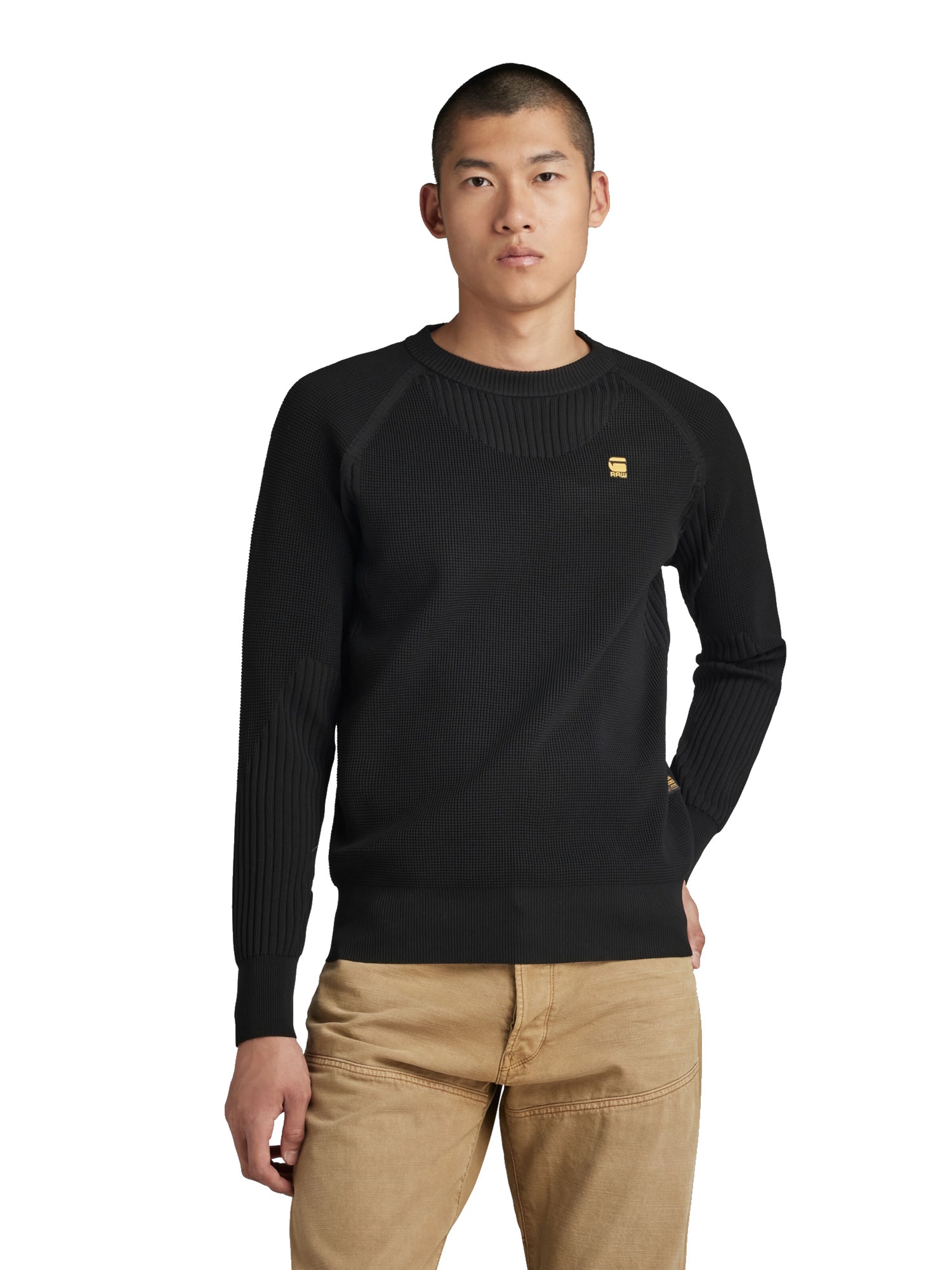 G-STAR Pulover | črna barva: sprednja stran