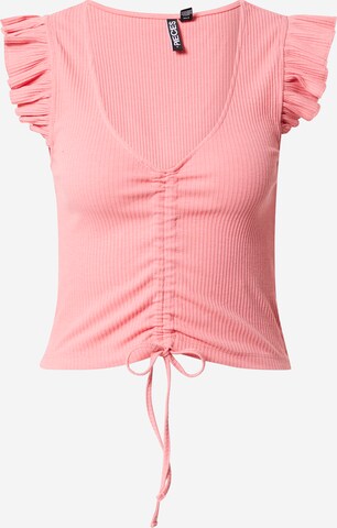 PIECES Majica 'Tegan' | roza barva: sprednja stran