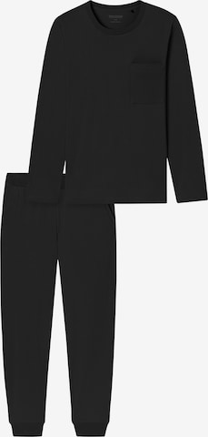 Pyjama long SCHIESSER en noir : devant