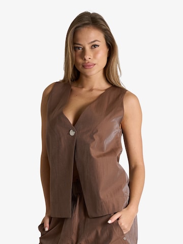 Ottod’Ame - Top em castanho: frente