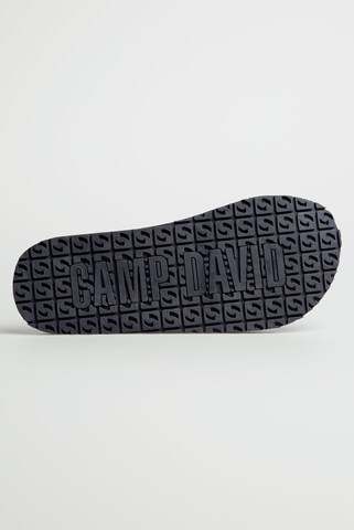 CAMP DAVID T-Bar Sandals in Blue