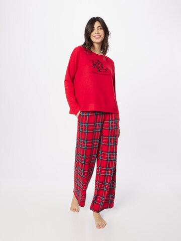 Lauren Ralph Lauren Pyjama värissä punainen: edessä