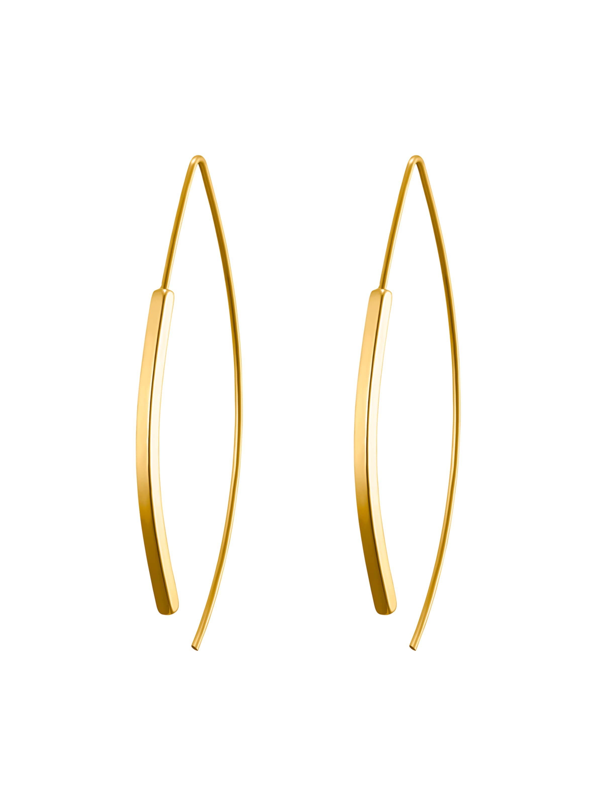 Boucles d'oreilles Heideman en or : devant