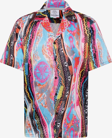 Carlo Colucci Comfort fit Button Up Shirt 'DeManincor' in Mixed colors: front