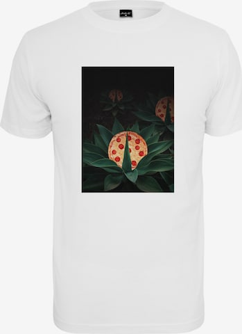 Mister Tee T-Shirt 'Pizza Plant'' in Weiß: predná strana