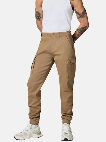 Effilé Pantalon cargo 'Siwas' Peak Time en marron : devant