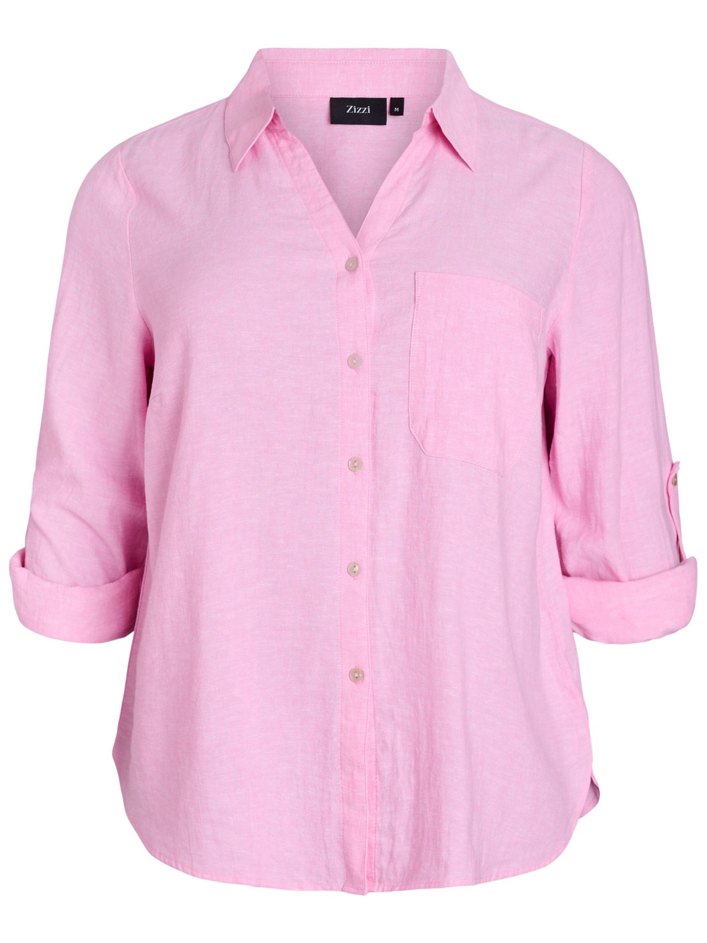 Zizzi Bluse 'Vlina' i pink: forside