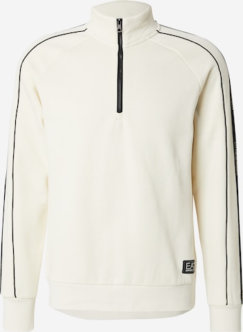 Sweat-shirt EA7 Emporio Armani en beige : devant