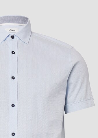s.Oliver Regular fit Button Up Shirt in Blue