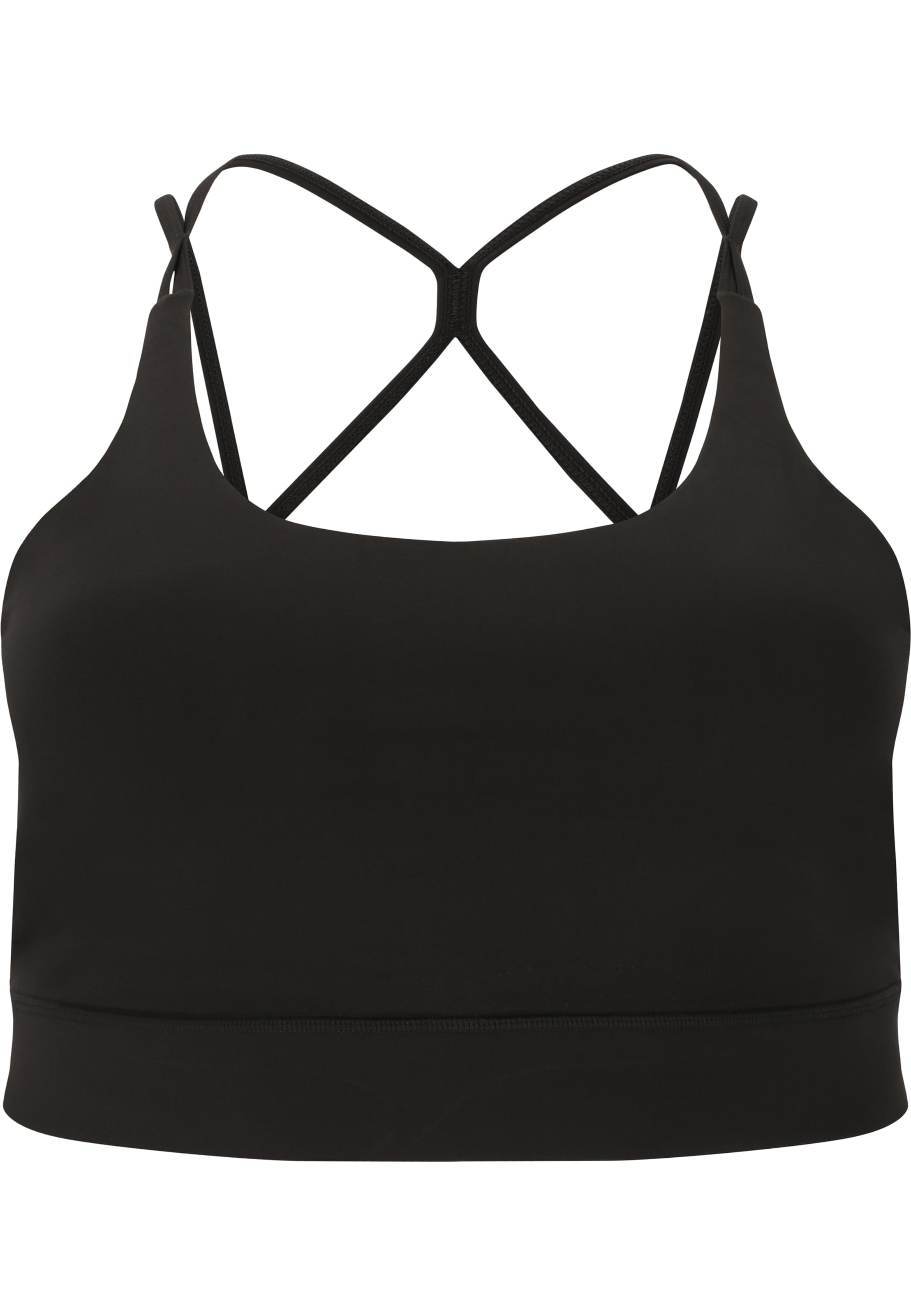 Q by Endurance Medium support Sport bh 'Thalia' in Zwart: voorkant