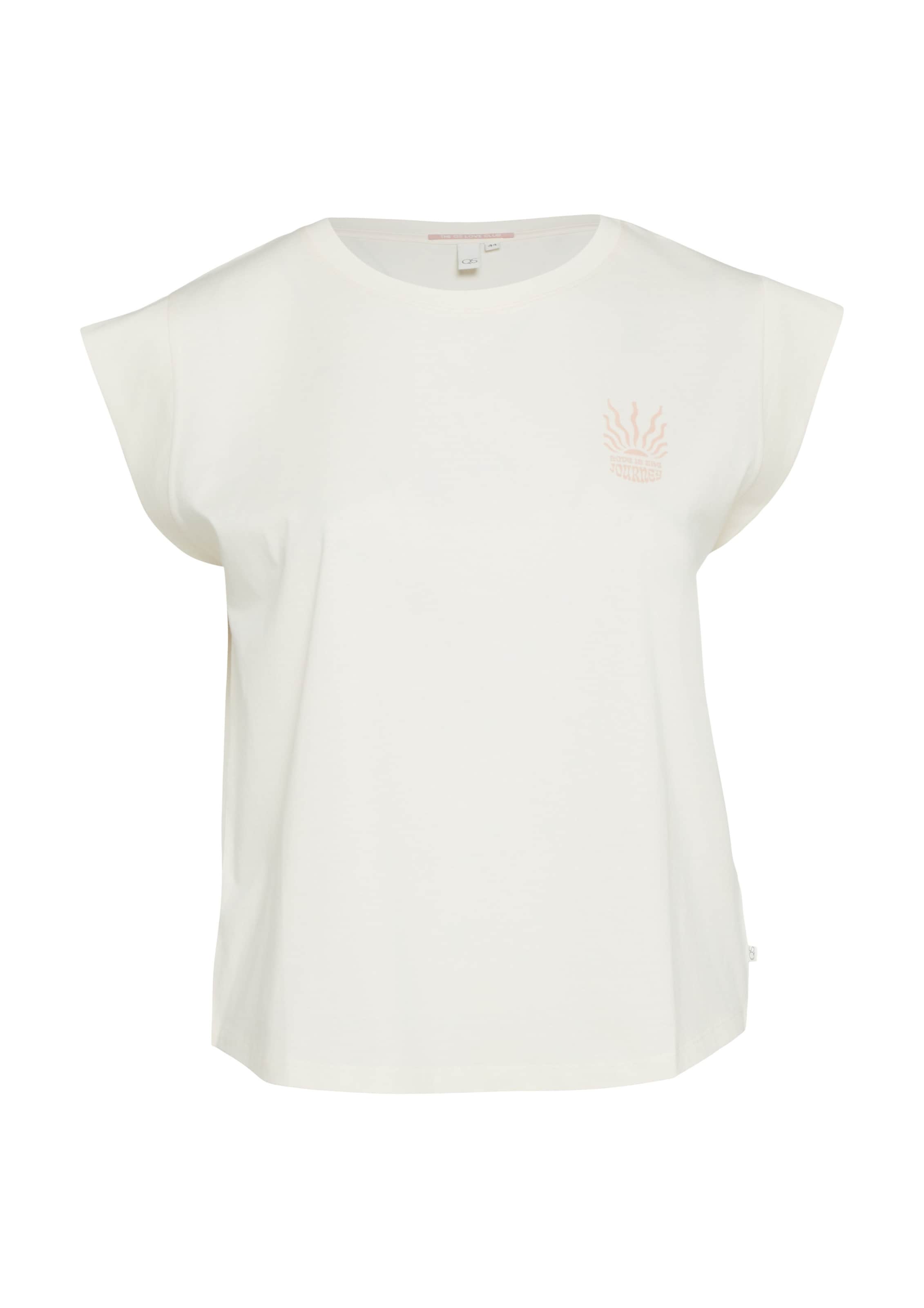 T-shirt QS en beige : devant