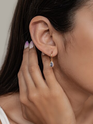 Hey Happiness - Pendientes 'February Birthstone' en oro