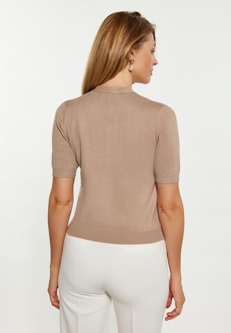 Usha Gebreid vest in Beige