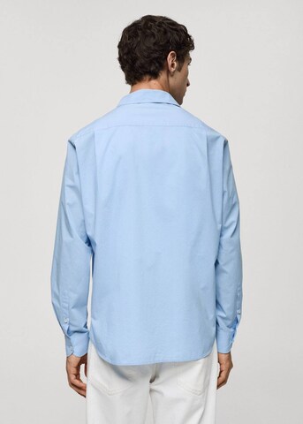 MANGO MAN Regular fit Button Up Shirt 'Sira' in Blue