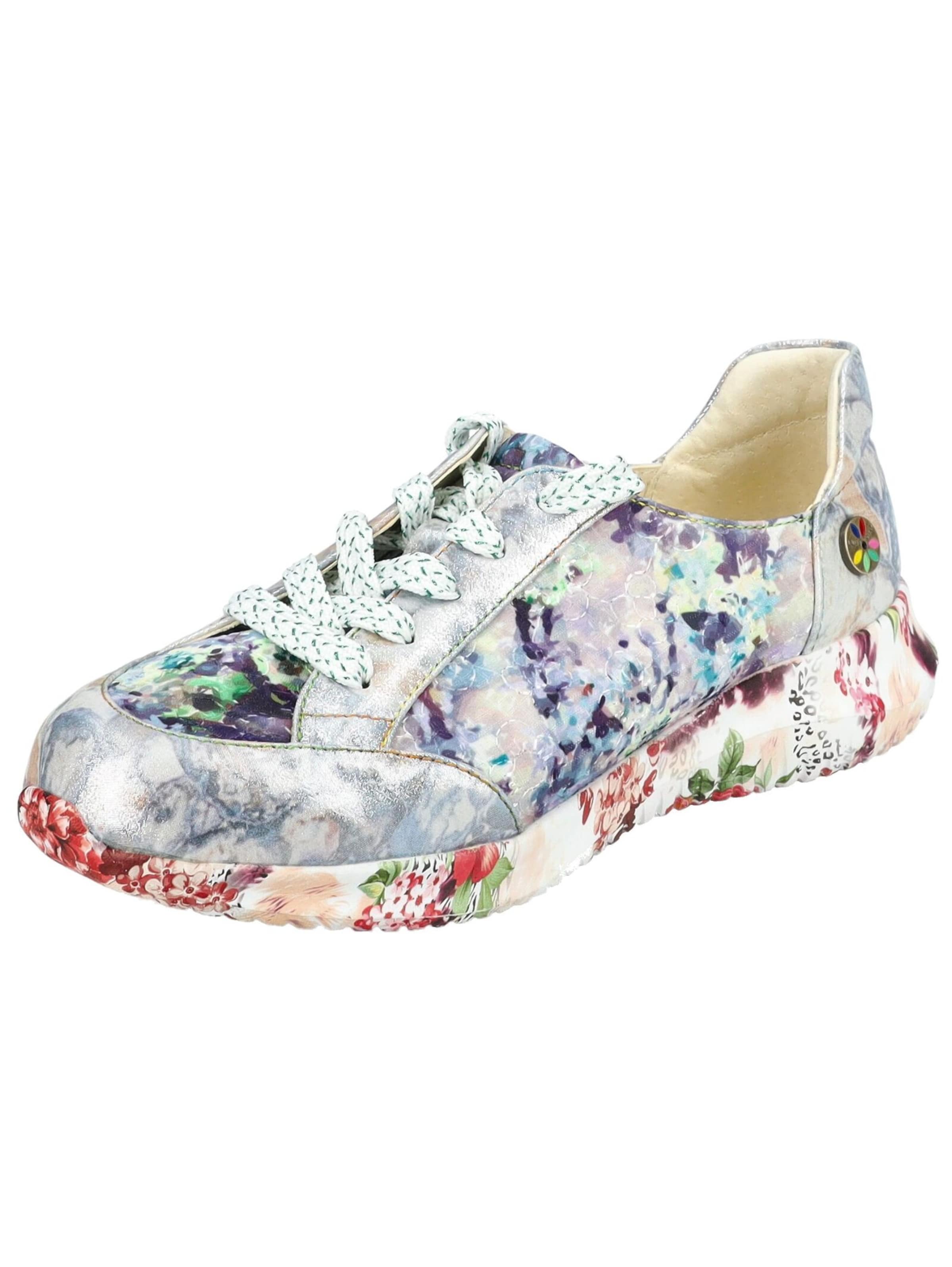 Baskets basses Laura Vita en argent : devant