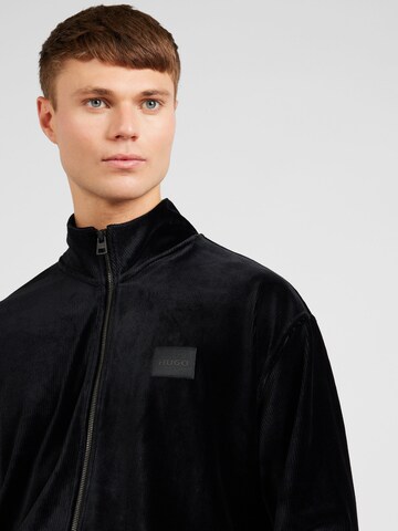 HUGO Sweat jacket 'Damtor' in Black