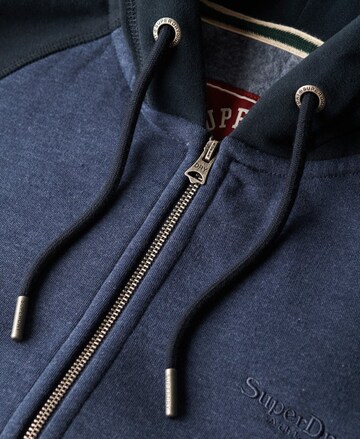 Superdry Zip-Up Hoodie 'Essential' in Blue