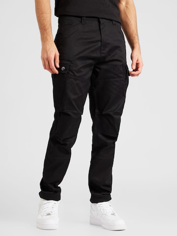 Effilé Pantalon cargo G-Star RAW en noir : devant