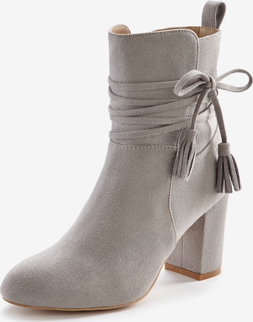 LASCANA Ankle Boots in Grey: front