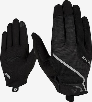 ZIENER Athletic Gloves 'CLYO TOUCH LONG' in Black: front