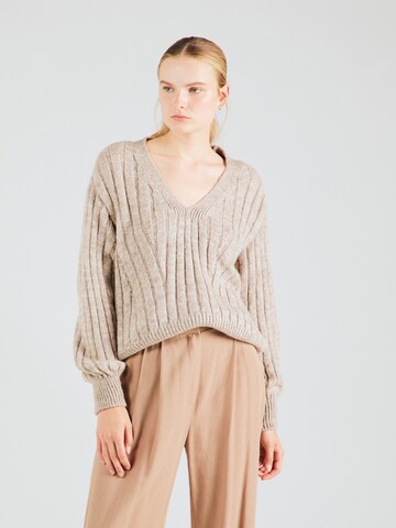 ONLY Sweater 'AGNES' in Beige: front