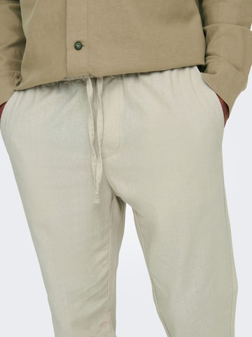Effilé Pantalon '22024966' Only & Sons en beige