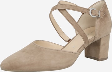 Escarpins à bride arrière GABOR en marron : devant