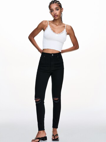 Pull&Bear Skinny Fit Дънки в черно