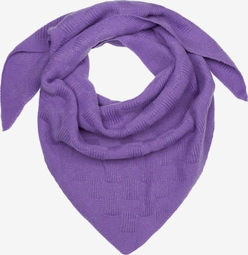 styleBREAKER Shawl 'Strick Dreiecktuch Schachbrett Strickmuster' in Purple: front