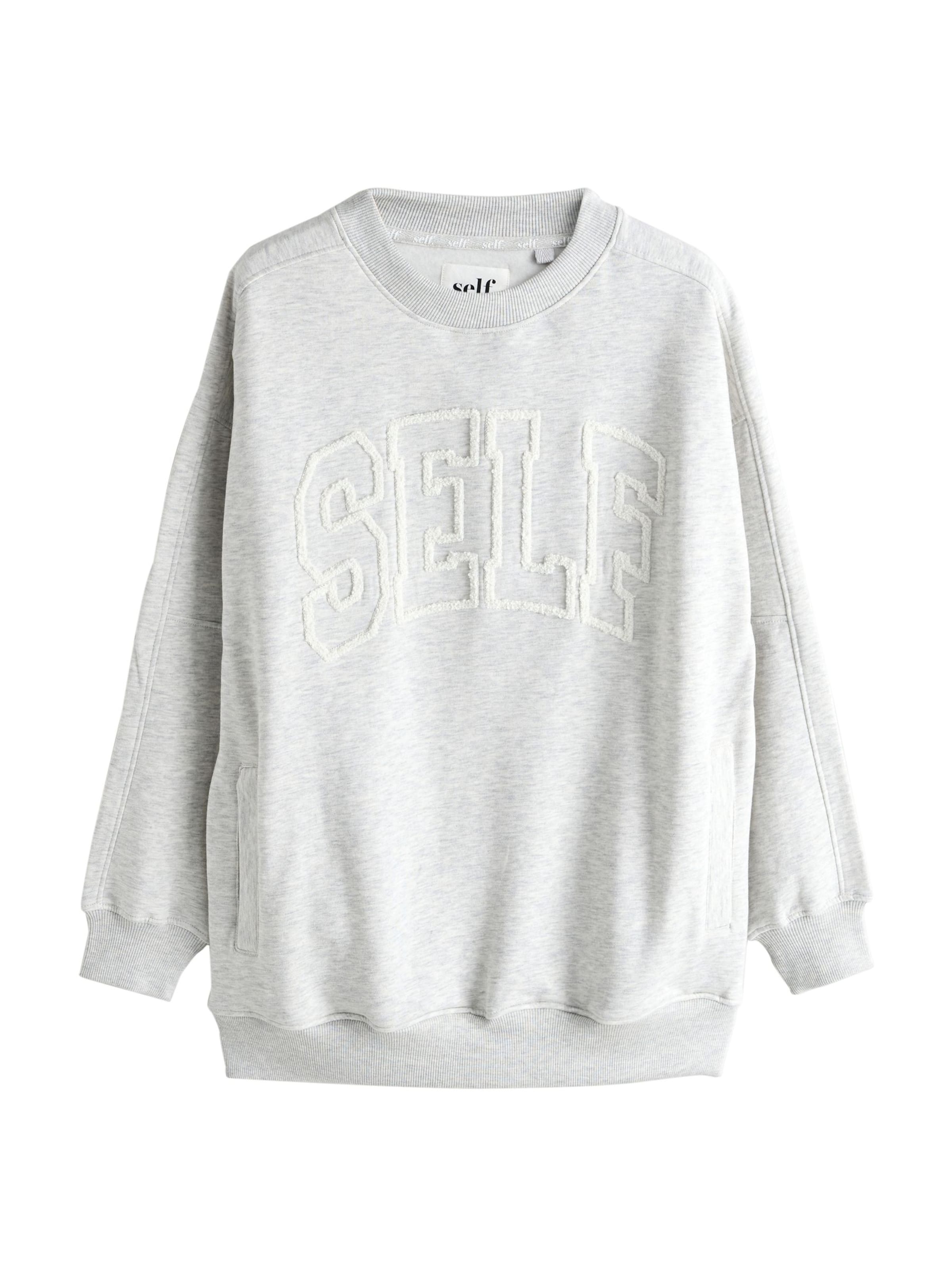 self. Sweatshirt in Grau: Vorderseite